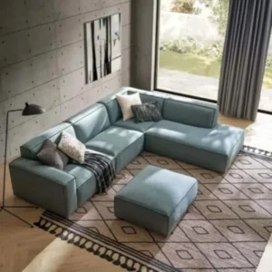 3-Seater Corner Sofa Bed Green Velvet