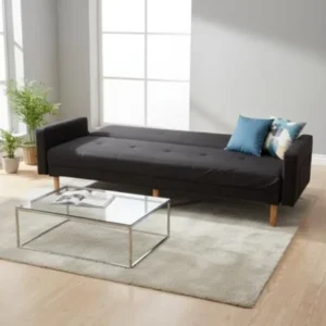 3-Seater Corner Sofa Bed PU Leather