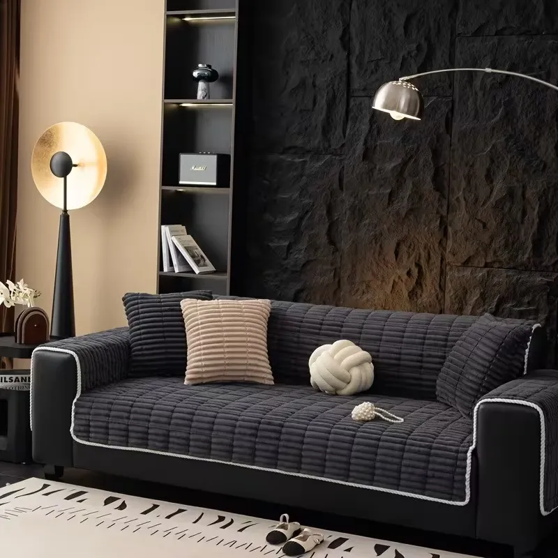 3-Seater Corner Sofa Bed Quilted Non-Slip