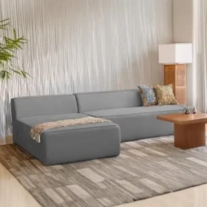 Celona L-Shaped Sofa Dark Grey