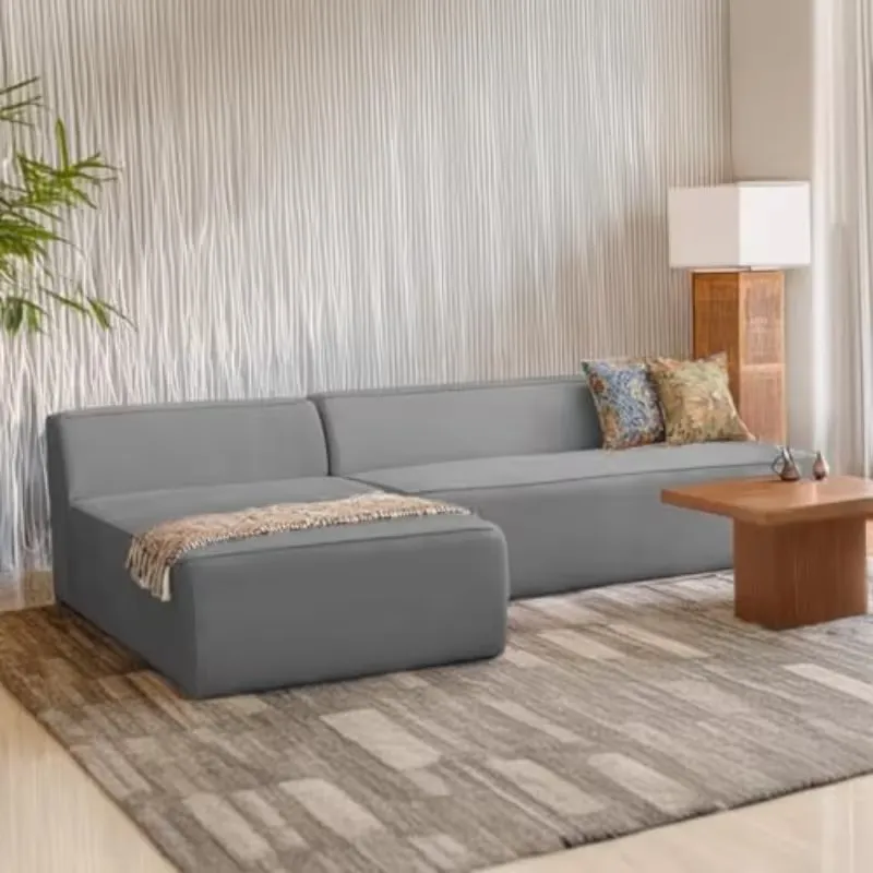 Celona L-Shaped Sofa Dark Grey