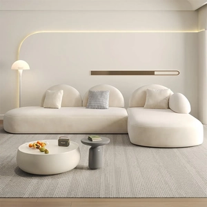 L shape Sofa Set for Livingroom Office Beige in Dubai