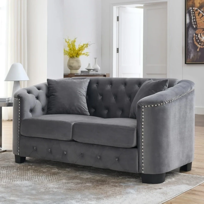 Luxury Velvet Upholstered Sofa
